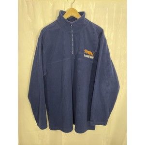 Vintage 1999 Warner Studios Blue Scooby-Doo Cartoon 1/4 Zip Sweater Adult XL